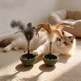 Brinquedo Catnip Equilíbrio com Pena e Sino
