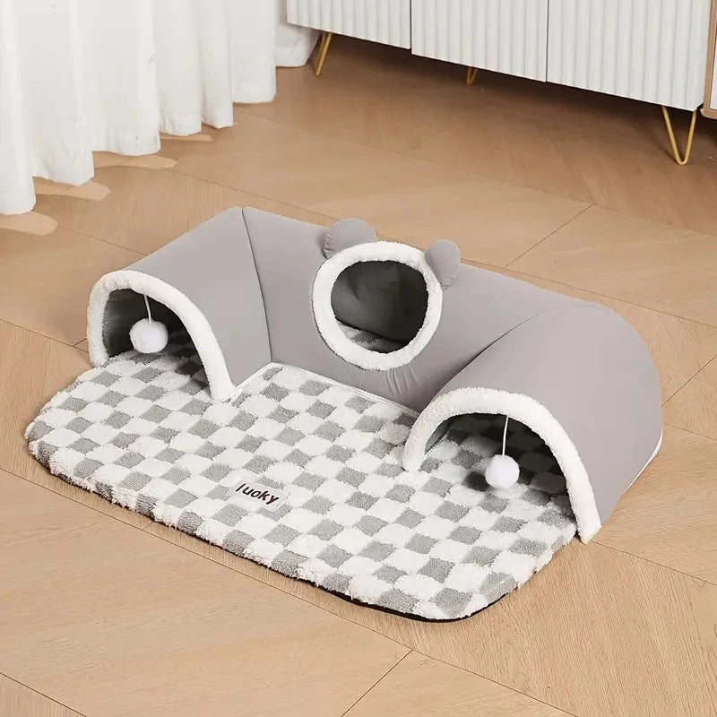 Cama Túnel 3 em 1 para Gatos
