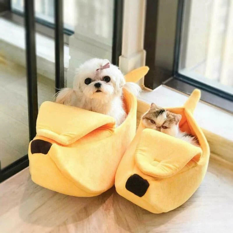 Cama Banana Divertida para Cães e Gatos