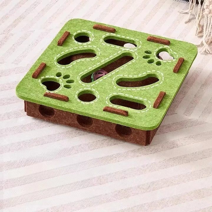 Brinquedo Interativo Labirinto de Feltro para Gatos