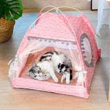 Toca Cabana Floral para Gatos e Cães Pequenos