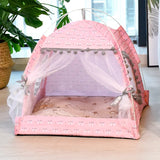 Toca Cabana Floral para Gatos e Cães Pequenos